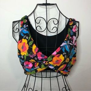 Victoria’s Secret PINK 4 way Reversible Multicolored Floral Swim Top